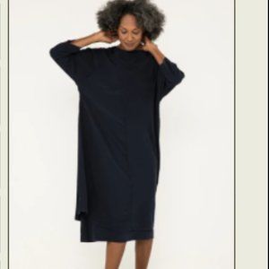 Elizabeth Suzann Artist Dress Navy Silk OSP Like New